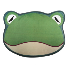 Frog shape design  micromink  embroidery memory foam play mat for kids